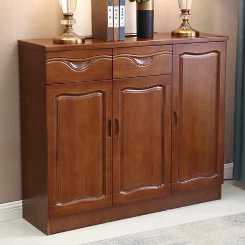 青木川实木鞋柜进门口入户玄关柜大容量多层收纳储物柜客厅阳台家用三