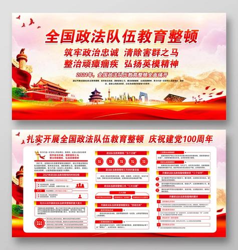 全国政法队伍教育整顿宣传栏海报展板设计鉴赏
