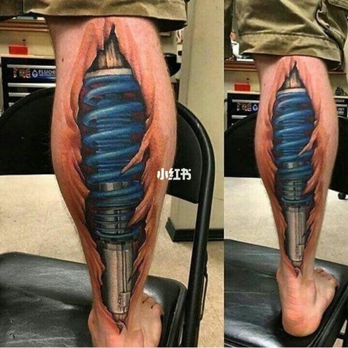 一组弹簧腿减震纹身图案_纹身_武汉纹身_美妆_彩妆