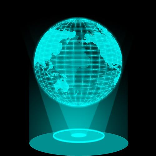 3d全息投影图标展示