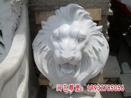 狮子石雕浮雕-蚌埠石材雕塑狮子图片