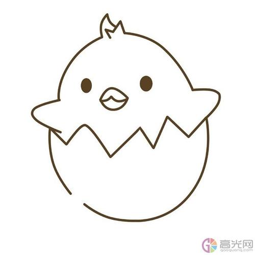 小鸡简笔画画画教程,小鸡简笔画教程
