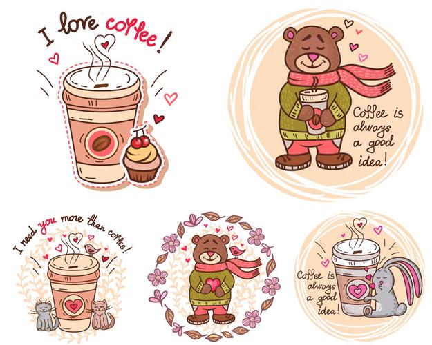 卡通咖啡图标摄影高清图片