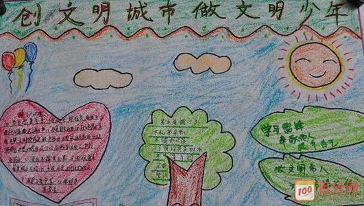 关于创文明城市内容的手抄报图片