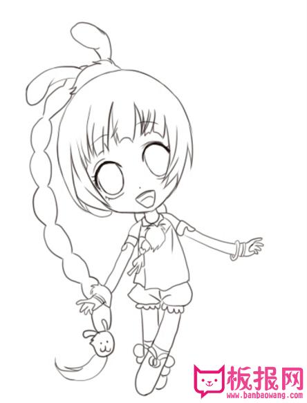 画人物可爱少女的手抄报 我爱少先队手抄报