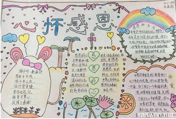 初中生感恩和责任手抄报初中生手抄报