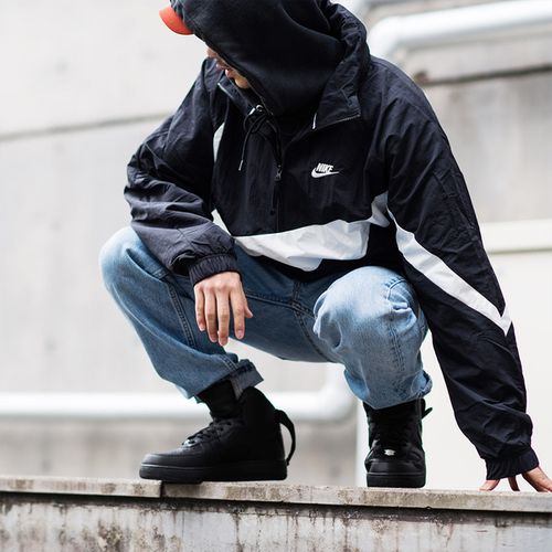 [faiting] 032 315121 空军一号纯黑高帮板鞋 af1 high 1 force air
