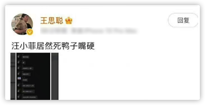 汪小菲被曝和95后美女主播同居王思聪怒怼死鸭子嘴硬