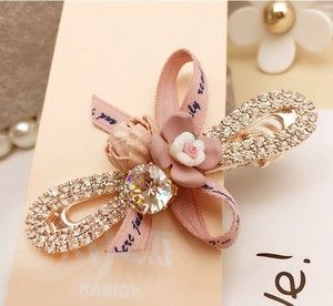 头饰边夹水晶图片