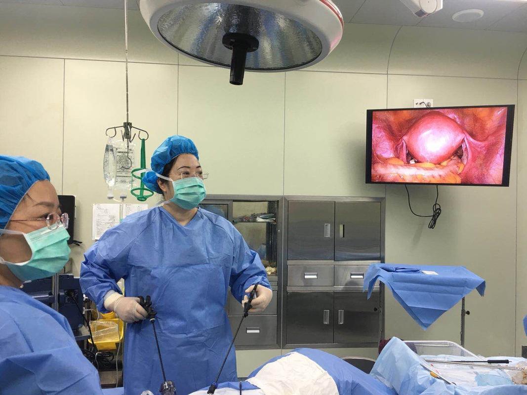 今天请李咏主任做腹腔镜微创切除了子宫.