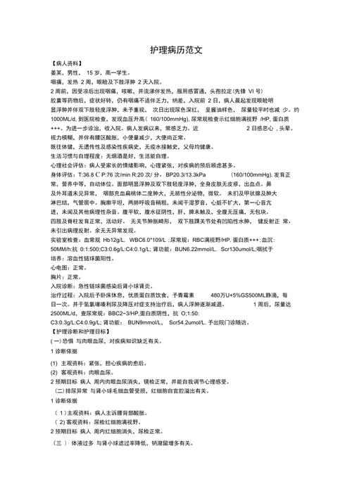 护理病历范文精选