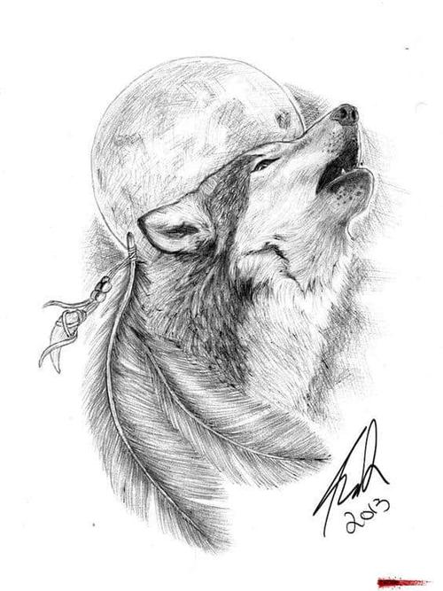 狼纹身,作品和手稿