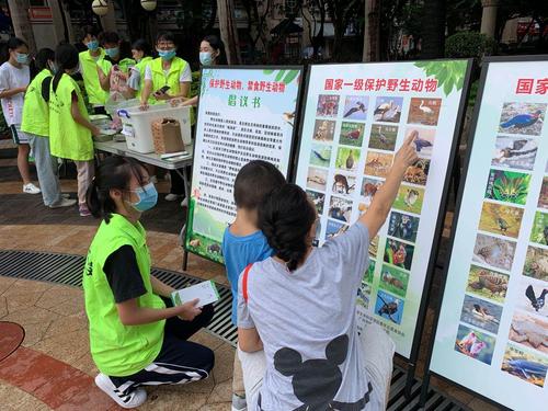 我校青年志愿者开展保护野生动物共建生态文明系列公益宣传活动