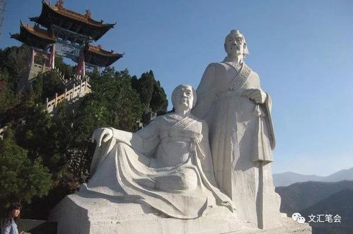 绵山介子推和母亲的雕像