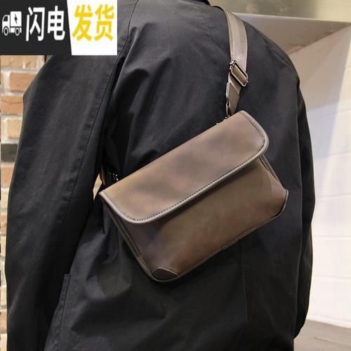 chiyu单肩包男2021新款包包休闲胸包斜挎包个性小挎包夏季背包男士潮