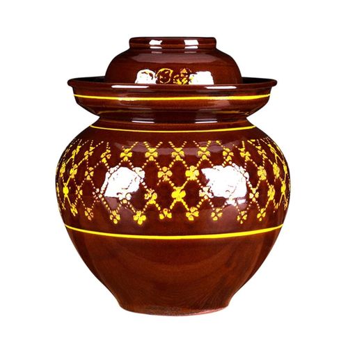 热卖四川泡菜坛子陶瓷清仓家用8斤腌制土陶缸加厚无铅厨房储物密封罐