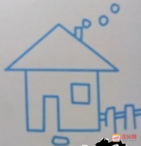 小动物的房子简笔画大图