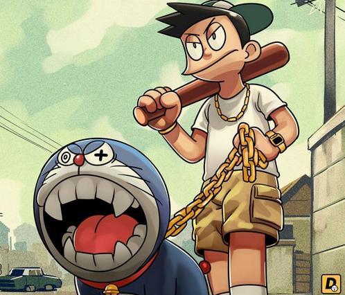 哆啦a梦彩绘 版gta 5 静香海边