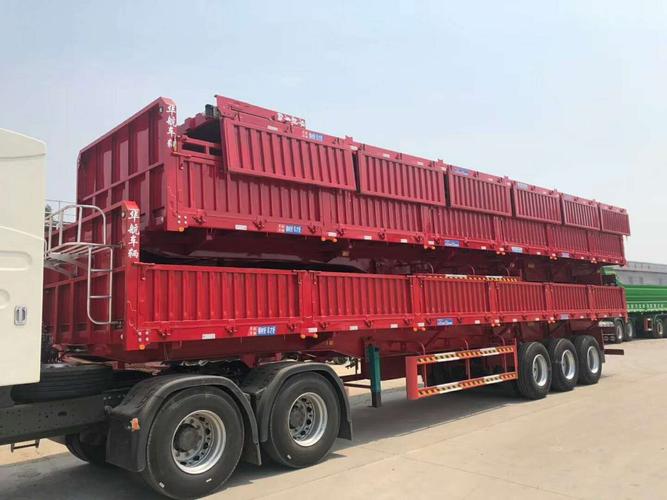 专业定制13米11米侧翻自卸半挂车 60标箱侧翻半挂车