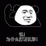 (熊猫头表情包)说 为什么打乱队形