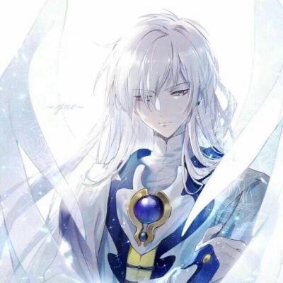 男生动漫头像靠墙