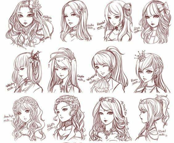 素材上百种可爱小姐姐发型分享