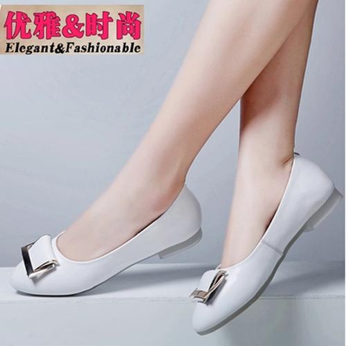 品牌女鞋2016夏季新款女单鞋平底春秋时尚**女皮鞋一件代发
