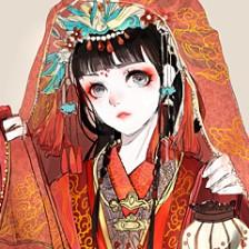 动漫头像.二次元.古风.少女.嫁妆.新娘.头像.红.姑娘.