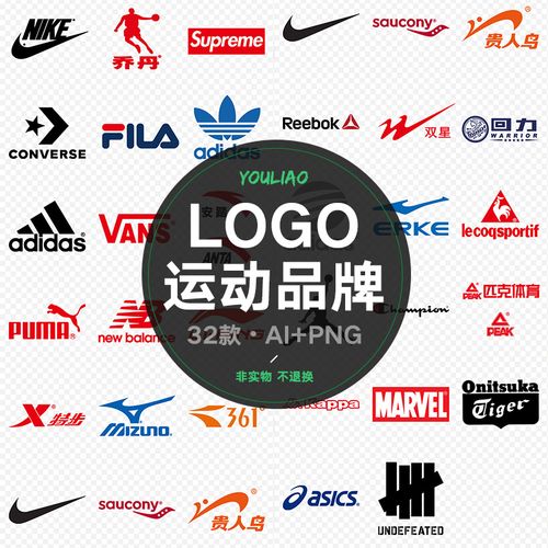 衣服品牌logo大全名称,衣服品牌logo大全图标 国内外著名运动品牌logo服装标志png图标ai矢量图设计素材s229