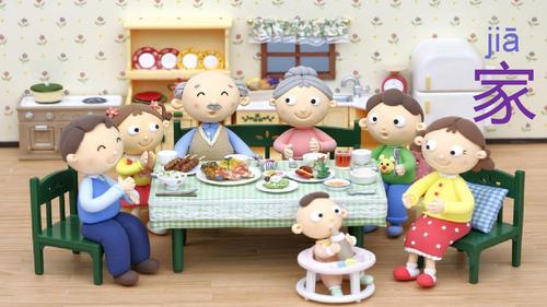 1,家庭成员卡通版