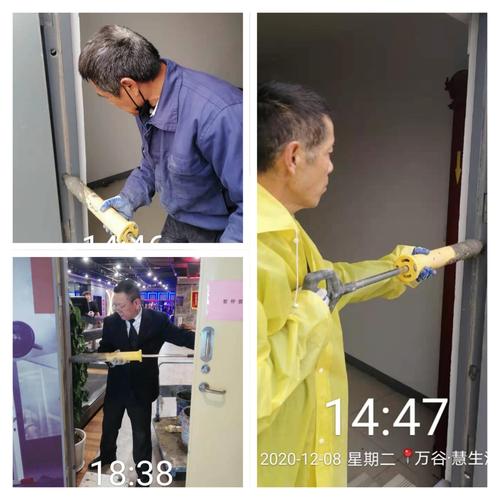 安保对防火门进行灌浆