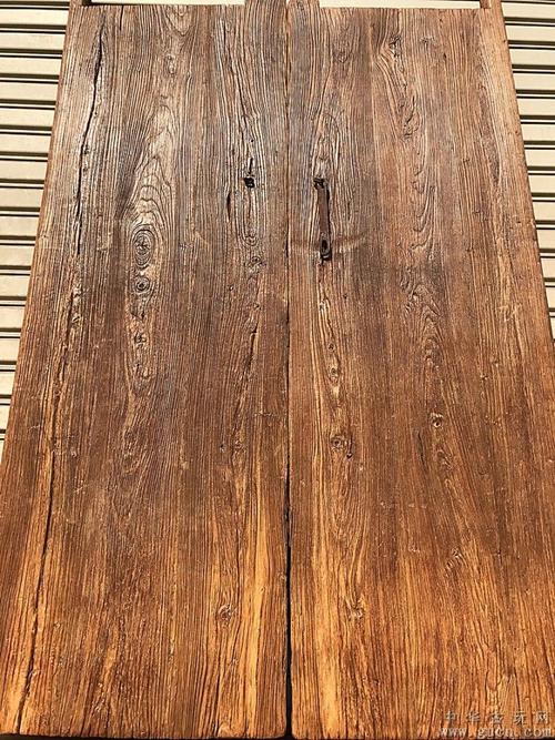 005清代《紫榆木·极品·风化木门》182x126漂亮