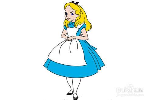 这个卡通爱丽丝完成了!