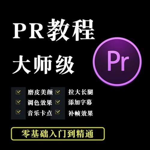 pr教程软件安装包视频剪辑教学习片头零基础全套自学入门素材模板