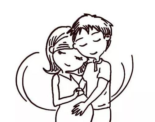 孕妈妈的简笔画