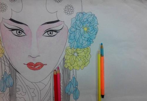 桃花彩铅画图片大全(2)