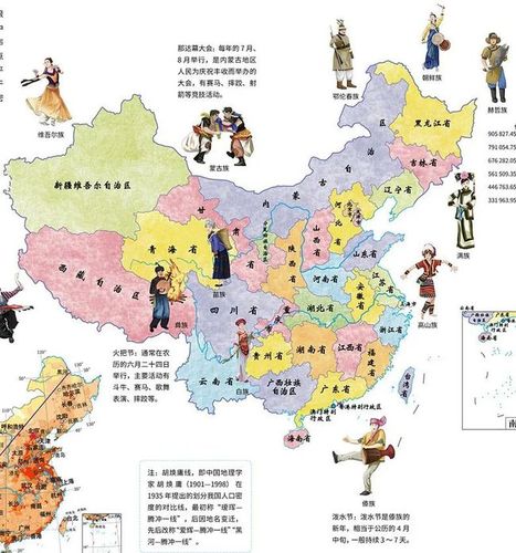 也讲到了人文地理知识,比如我国的民族分布.