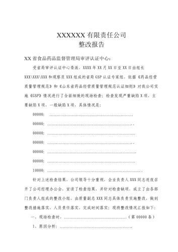 gsp认证整改报告