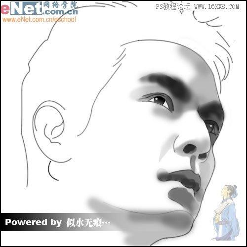 鼠绘教程photoshop绘制吴彦祖画
