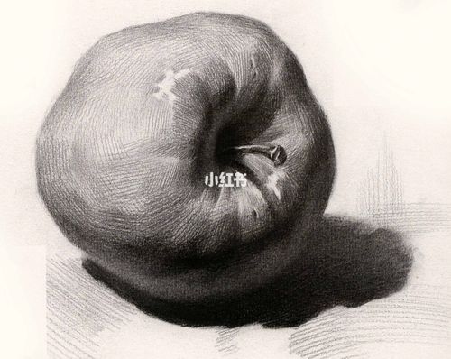 素描黄色苹果写生,详细步骤图,零基础可临摹. 步骤一