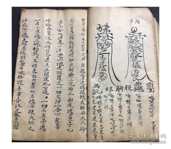 道教老法本 老符书 道教符法本 洞玄云篆符秘53筒页