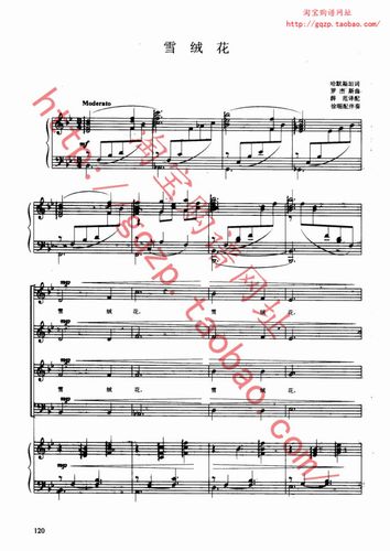 雪绒花合唱谱徐晹配伴奏钢琴伴奏谱正谱合唱谱