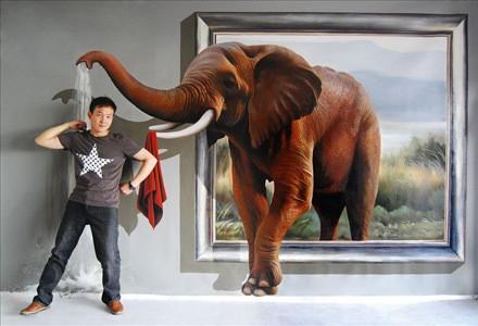 手工壁画立体画