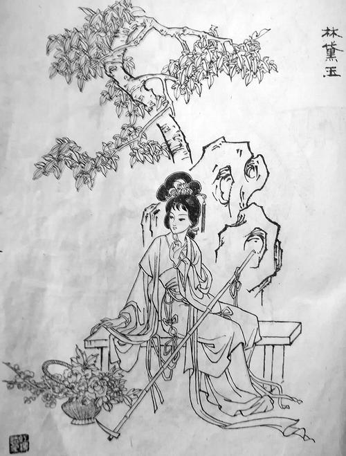 个人收藏红楼梦白描人物欣赏