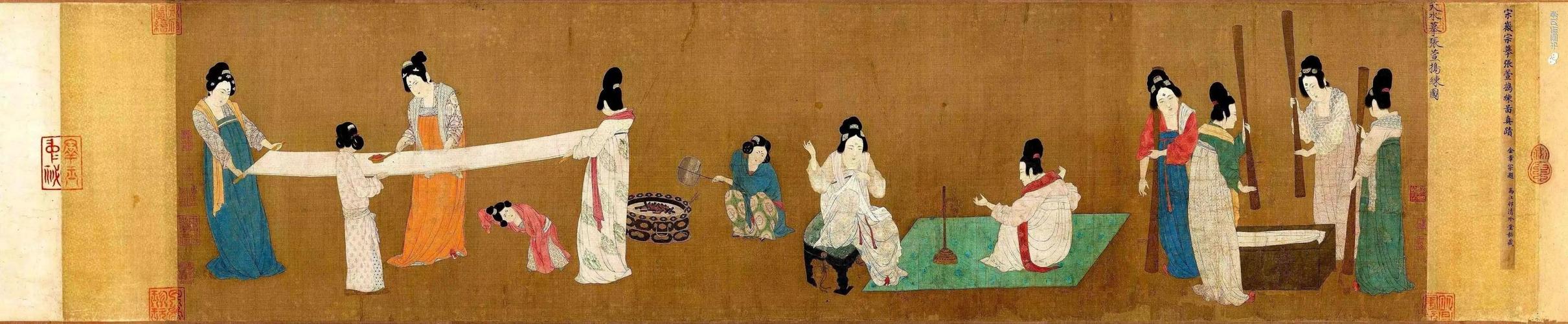 唐·张萱·《捣练图》