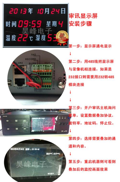 昊峰*温湿度显示屏如何对接*主机