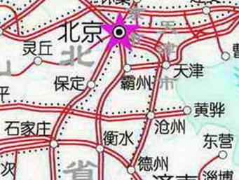 谁能给我画一个河北保定到天津的铁路图