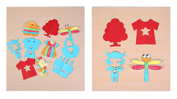 宝宝手工制作亲子玩具涂色剪纸幼儿园儿童手工玩具