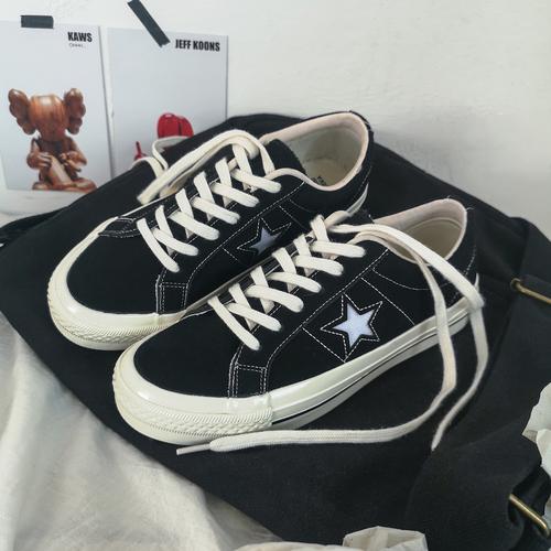 帆布鞋女鞋威尔匡威尔匡一星低帮板鞋女学生百搭星星鞋情侣潮鞋子