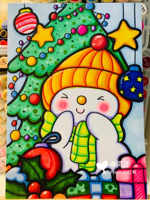 圣诞主题绘画_小红书